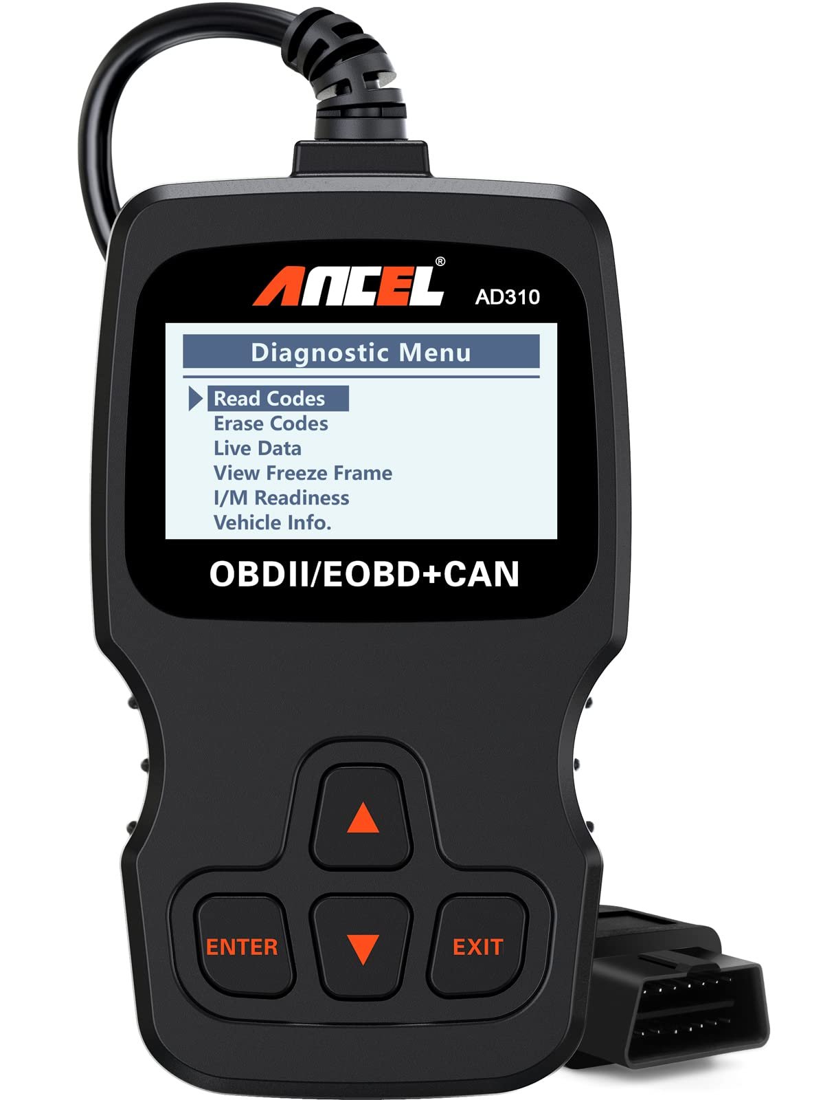 61KElcCN4BL.jpg ANCEL AD310 Classic Enhanced Universal OBD II Scanner Car Engine Fault Code Reader CAN Diagnostic Scan Tool, Read and Clear Error Codes for 1996 or Newer OBD2 Protocol Vehicle (Black) - Image 1
