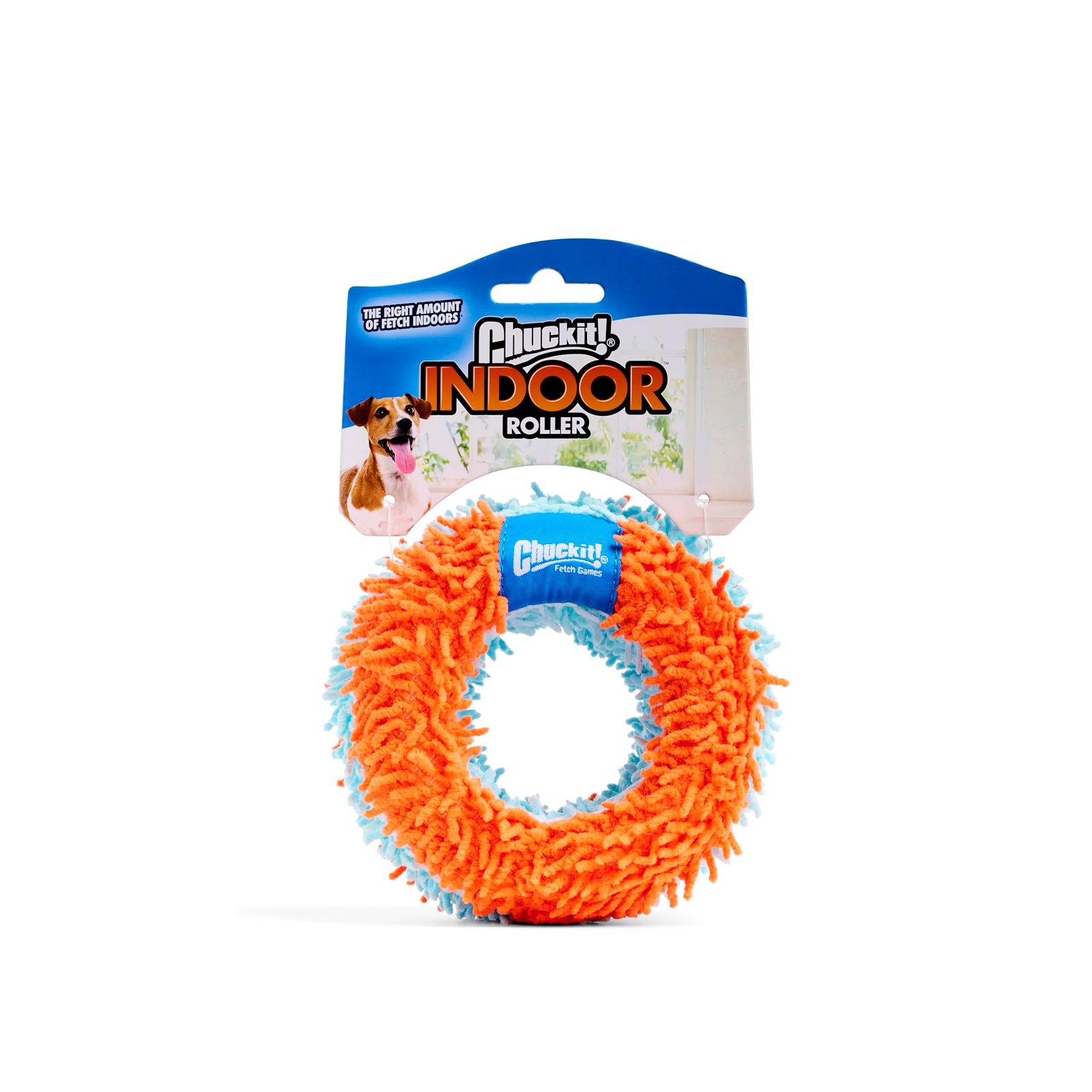 71ojqWXAcqL.jpg Chuckit! Indoor Fetch Roller Toy for Dogs - Interactive Dog Toys for Boredom, Orange and Blue - Image 1