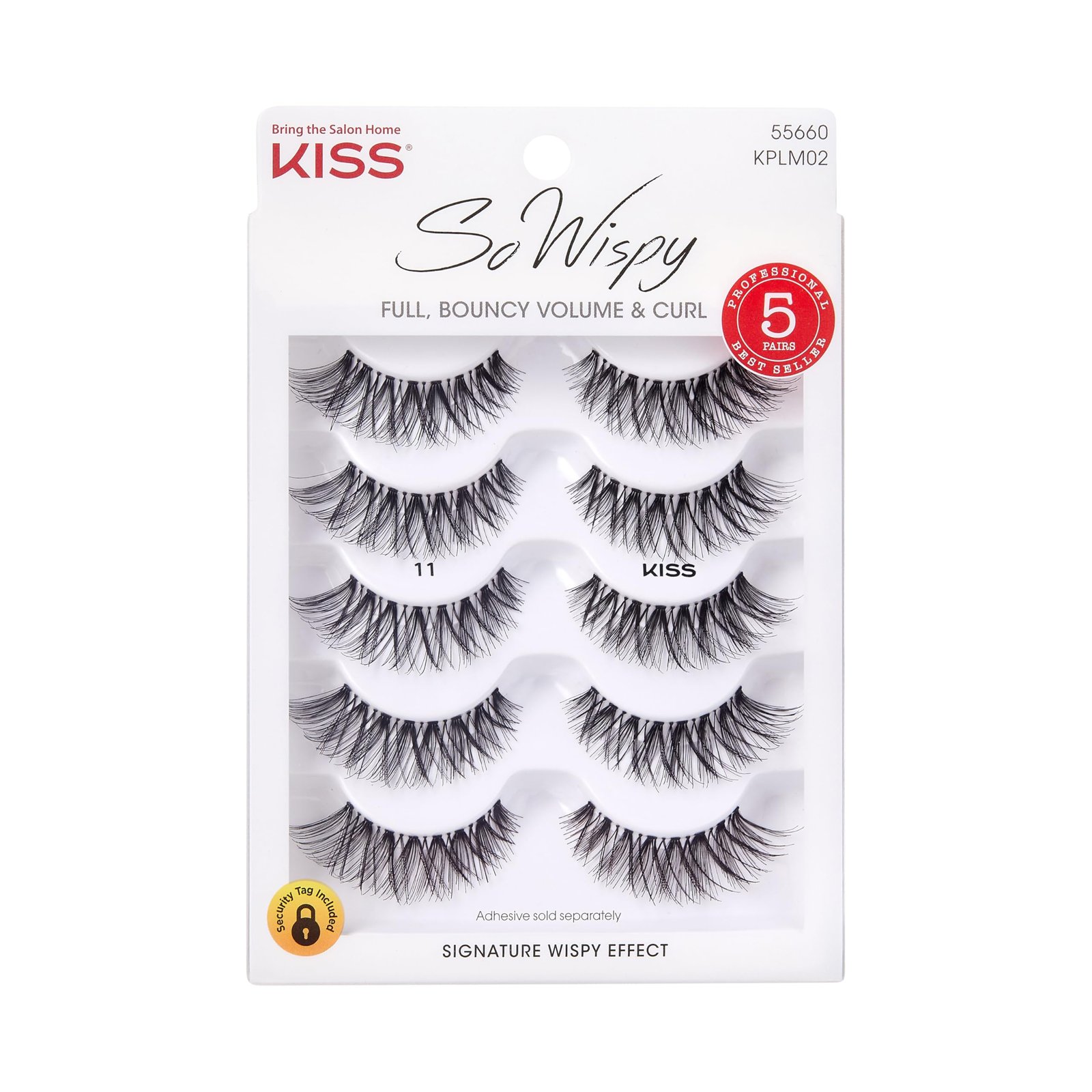 81SOrbty5ML.jpg KISS So Wispy, False Eyelashes, '', 12mm, Includes 5 Pairs Of Lashes, Easy to Apply, Reusable Lash Clusters - Image 1