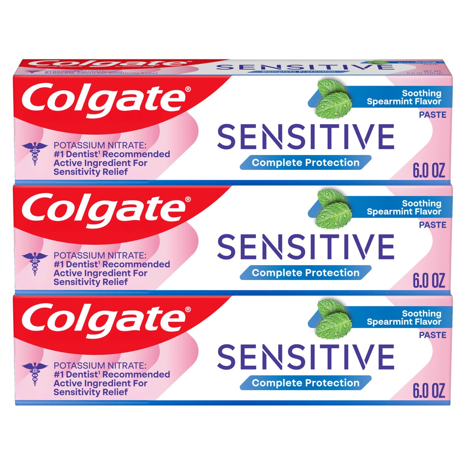 Colgate Sensitive Toothpaste, Complete Protection, Mint - 6 Ounce (Pack of 3)